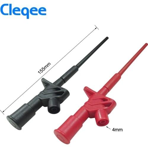 Cleqee P5004 2PCS/Set Insulated Quick Test Hook Clip 1000V 10A High Voltage Flexible Testing Probe Instrument Accessories