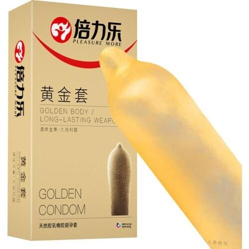 Colored Condoms Fragrance Golden Condom Golden Body Long-Lasting Weapon Toys For Adult Men Unique Goods Special Condom Latex Sex