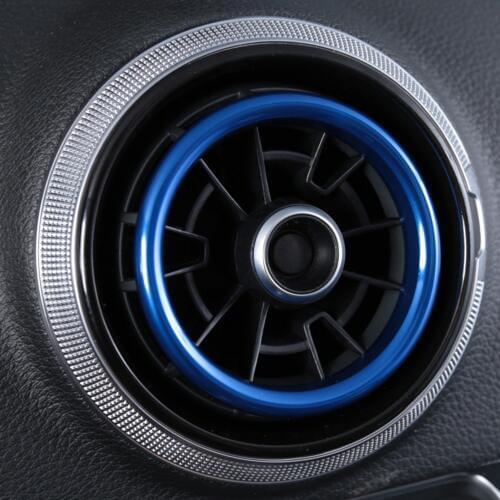 Car Air Outlet Decorative Ring Stickers For Audi A3 S3 8V RS3 Sedan Sportback Limousine Q2 SQ2 GAB Sline Quattro Vent Trim Cover