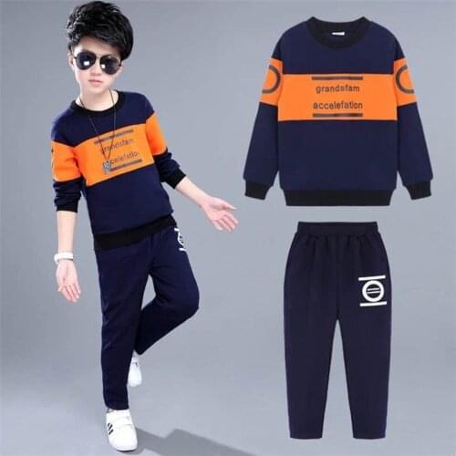2021 Kids Clothes Sports Suits Boy girls Clothing Tracksuits Sets spring Autumn Top + pants 5 6 7 8 9 10 11 12 Year