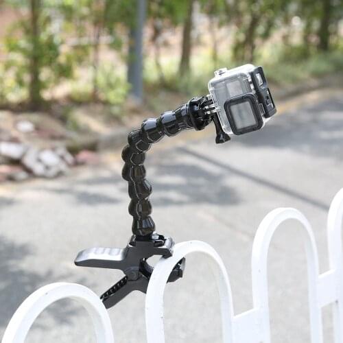 Jaws Flex Clamp Mount For GoPro Hero 9 8 7 5 Flexible Adjustable Gooseneck for Go Pro 9 8 7 5 Sjcam Yi Camera Tripod Accessries