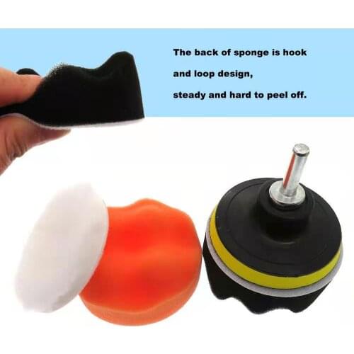 Car Cleaning Tools for 3inch Car Polishing Disc Self-Adhesive Buffing Waxing Sponge 10pcs/Set Washing Tools