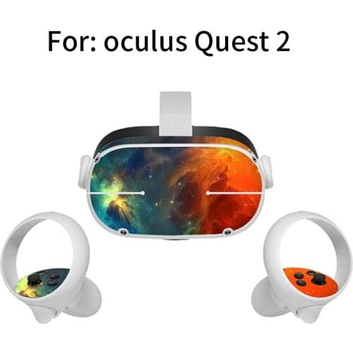 VR Headset Controller Protector Sticker Set for Oculus Quest 2 PVC Skin VR Headset Cover Sticker for Oculus Quest 2 K018