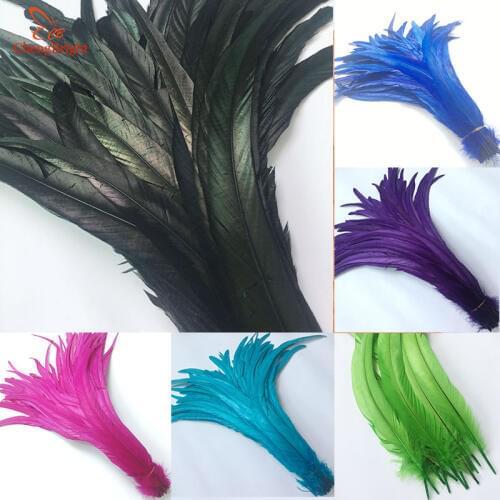 Beatiful 500pcs Natural Cock Tail Feathers Diy 30-35cm/12-14inch Clothing Decoration Stage Performance Rooster Feathers Plume