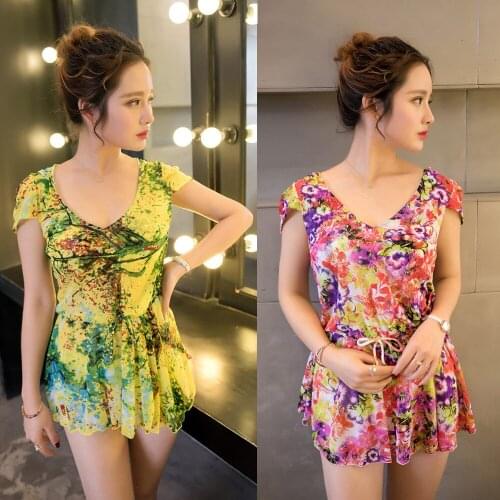 Swimsuit Womens Three-Piece Bikini Small Chest Push up Sexy Blouse Thin Skirt Belly Covering New Beach Swimsuit