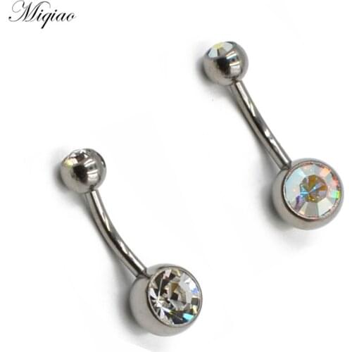 Miqiao 2pcs Fashion Hot Sale Hypoallergenic Double Belly Button Nail Body Piercing Jewelry