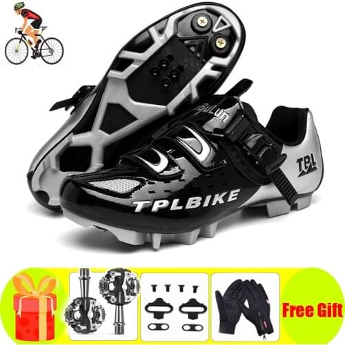Cycling Shoes Men Mountain Bicycle Sneakers Sapatilha Ciclismo Mtb Self-locking Non-slip Breathable Bike SPD Pedals Cleats