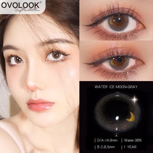 OVOLOOK- 1 Pair(2pcs) NEW ARRIVAL HIMALAYAN Series Coloured Contact Lenses Eyes Cosmetic Beautiful pupil prescription Annual use