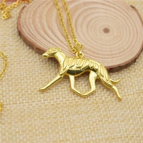 LPHZQH Fashion Cartoon Boho Chic Whippet Greyhound Dog Choker Necklace Pendant Necklace For Women Jewelry Christmas Gift Punk