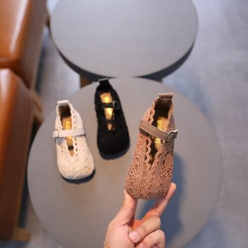 Casual Shoes For Girls Spring Autumn Baby Anti-Slip Walking Shoes Patchwork Mesh Sneakers Soft Soled Princess Ballet Flats