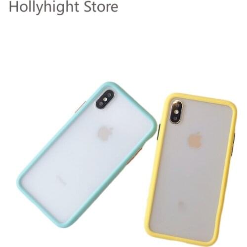 Applies To The Contrast Color Apple Phone Case Candy Color Bezel Phone 6/7/8/11/12/X Iphone 11 Phone Cases Phone Covers
