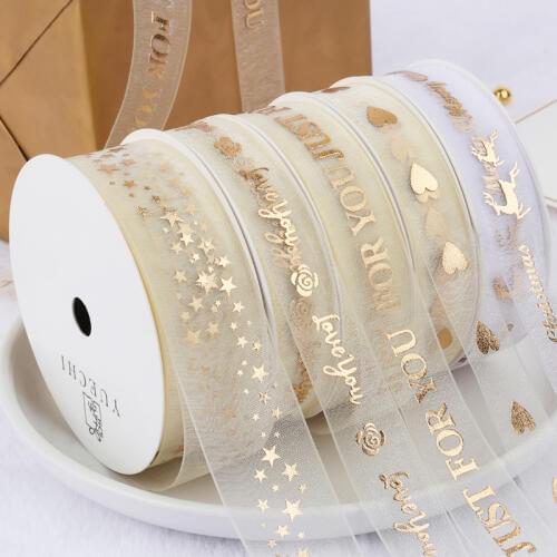Happy Birthday Ribbons Lover Wedding Event Party Christmas Decoration Baking Bouquet Bow Card Gifts Box Packaging Decor
