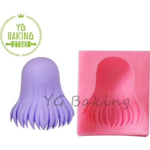 Dorica Hair Design Fondant Chocolate Silicone Mold Diy Craft Sugar Baking Mold Cake Decorating Kitchen Tools Bakeware