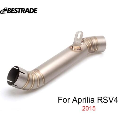 Middle Pipe For Aprilia RSV4 2015 Motorcycle Exhaust Middle Connection Link Pipe Slip On 60.5mm Mufflers Tube Stainless Steel