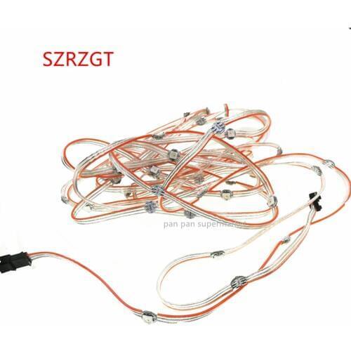 50-100PCS WS2812B LED Module String Panel Pre-soldered on Heatsink with 10CM Wire 5V WS2812 Built-in SMD5050 RGB Idividually