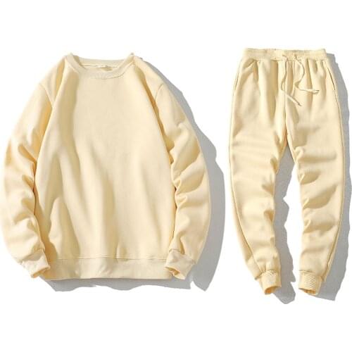 Hoodies Women 2021 Autumn Sweatshirts Women O-Neck Casual Loose Basic Cotton Long Sleeve Ladies Tracksuit Sets Sudadera Pullover