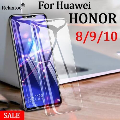 Protective glass for honor 8x 8 8c lite 9 9i 10 x8 c8 i9 x c i screen protector tempered glas huaway protection film protect 9h