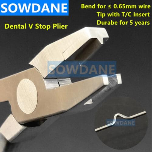 1 piece Dental Orthodontic V Stop Loop Bending Forming Plier Wire Bend Form Instrument Tool Stainless Steel