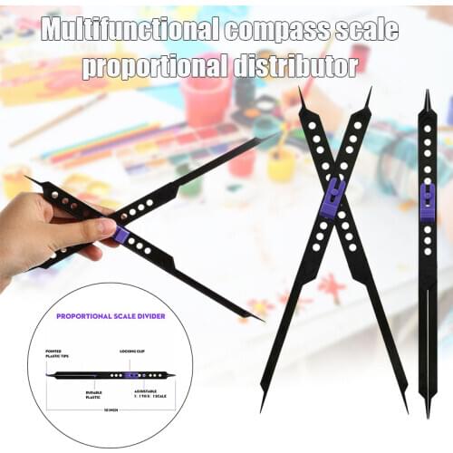 10 Inches Proportional Scale Divider Drawing Tool for Artists Adjustable Plastic NK-Shopping