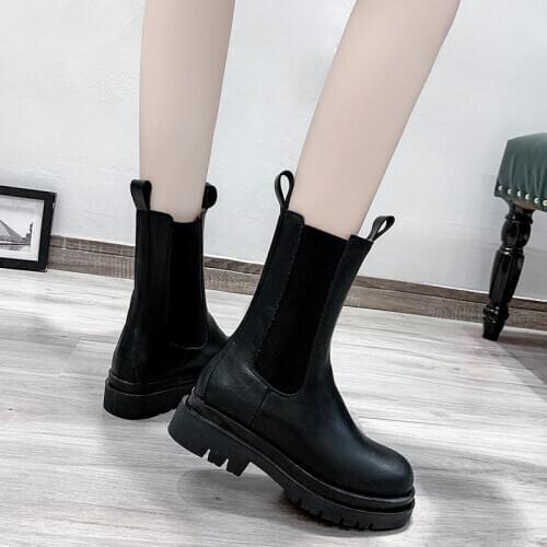 2020 Chunky Boots Woman Shoes Winter Luxury Brand Designer Chelsea Heel Female Platform Boots Lasdies Fashion