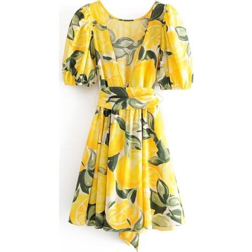 Желтые летние платья BOOJIAWA China At AliExpress