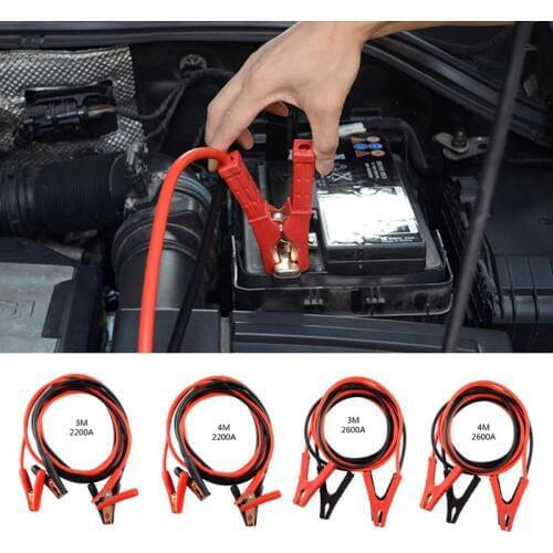 Adapter Sockets 3/4 Meters 2200/2600A Car Power Charging Booster Cable Alligator Clamp Battery Jumper Wires Emergency Accessorie