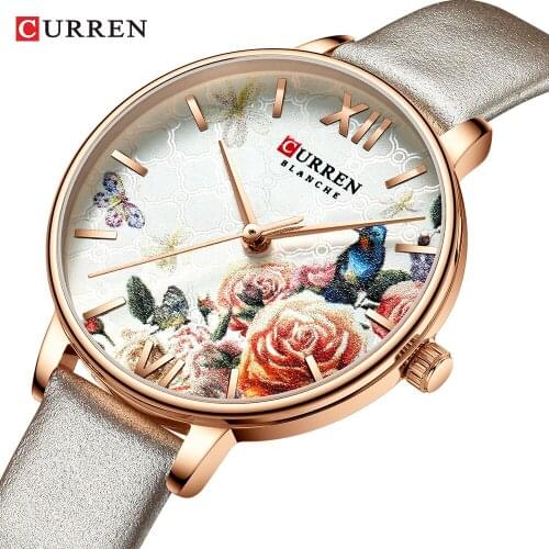 CURREN Luxury Golden Womens Quartz Watches Charming Exquisite Ladies Bracelet Wristwatch Waterproof Female Clock Gifts With BOX