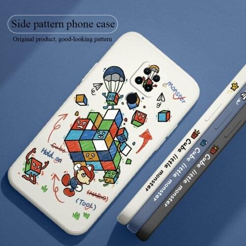 Monster Cube Phone Case For Xiaomi Redmi Note 10 10S 9T 9 8 7 Pro MAX Redmi 9 9A K40 K40pro K30 K20 Liquid Silicone Cover