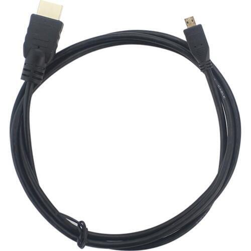 Black Micro HDMI To HDMI Cable 1.5M 4K for Raspberry Pi 4 Model B Model B Micro HDMI To HDMI Cable Adaptor
