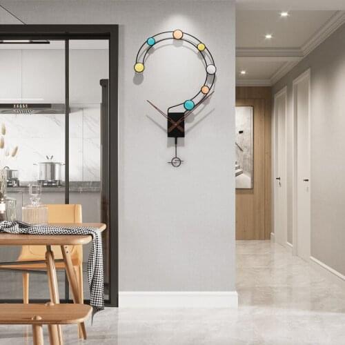 GY Living Room Creative Nordic Modern Fashion Clock Light Luxury Bedroom Noiseless Wall Clock Quartz Clock Large Clock