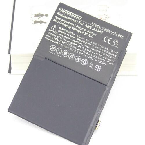 ISUN 5pcs/lot 0 Cycle 7340mAh Li-ion Internal Battery Replacement for ipad Air 2 for ipad 6 battery A1566 A1567 battery