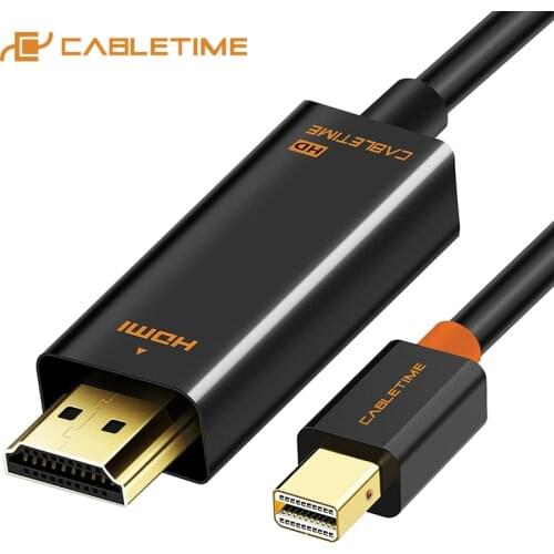 CABLETIME Mini DisplayPort dp to HDMI-compatible HDMI DP Cable for 4K 1080P TV Computer Laptop MacBook Air Surface pro C056