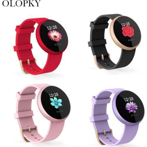 2020 Colorful Luxury Women Smart Band Heart Rate Fitness Tracker Smart Bracelet Female Period Reminder Smart Wristband Pk Miband