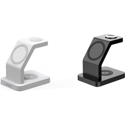 Magnetic Wireless Charger For Iphone 12/12 Pro Fast Charge Stand For Iwatch 6/5/4/3 3 In 1 15W Charging