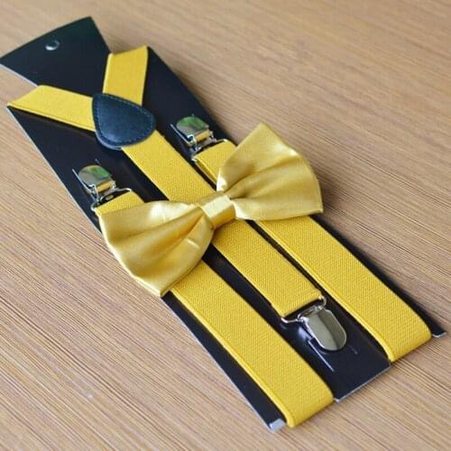 Men Matching Suspenders Braces&Bow Tie Combo Sets Fancy Costume Men Suspenders Braces Ajustable And Elesticated