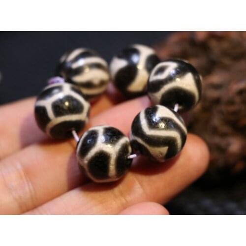 Set of 6 Magic Power Tibetan Old Agate Multiple Symbls dZi Bead Totem For DIY 14 LKbrother Sauces Top Quality UPD2100602A01