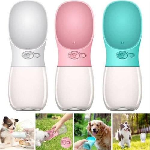 New Portable Pet Water Bottle Dispenser for Dog Cat Travel Feeder Tray Bowl