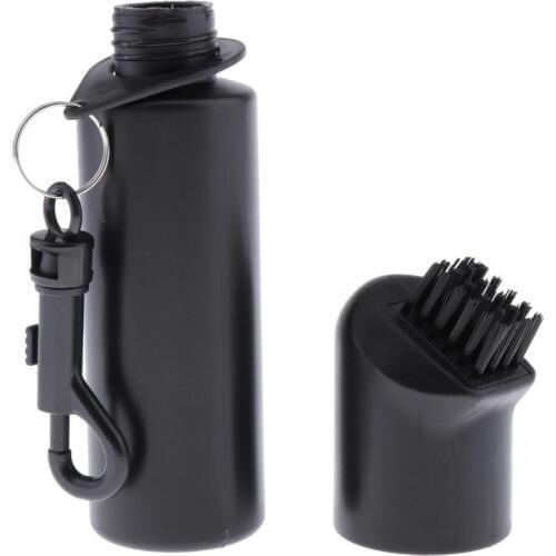 Golf Club Cleaner Self-Contained Water Groove Wet Clean Brush with Clip Squeeze Water Bottle Brush Cleaner