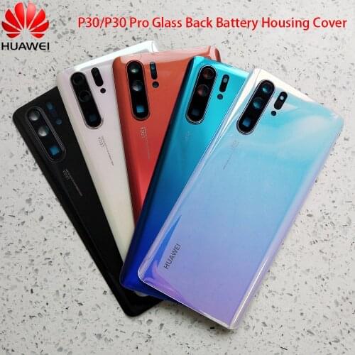 Original Huawei P30 Pro P 30 Battery Cover Back Glass Rear Door Housing Panel Case For P30pro Back Battery Cover With Camera Len