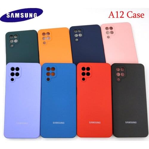 A12 Case Original Samsung Galaxy A12 5G Shockproof Soft Silicone TPU Back Cover Full Protection Shell For Samsung A 12 SM-A125F