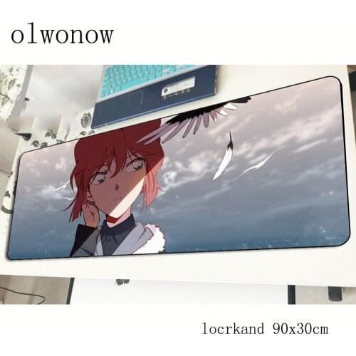 Detective Conan pad mouse Popular computador gamer mouse pad 90x30cm padmouse Mass pattern mousepad ergonomic gadget office mats