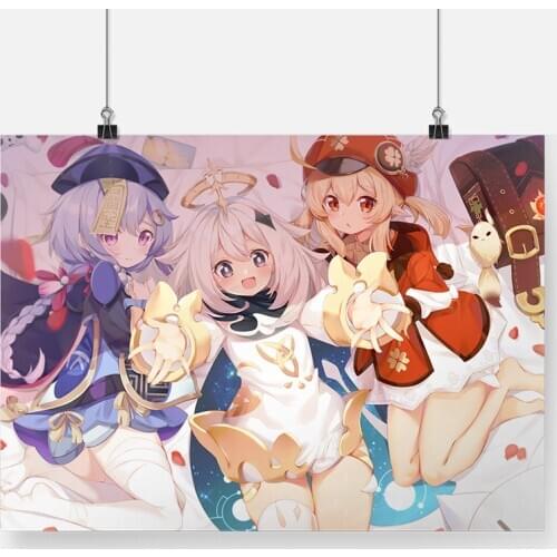 Qiqi Klee Genshin Impact Decoration Prints Home Decor Canvas Dorm Living Room Bedroom Painting Wall Art Poster