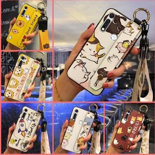 Wrist Strap Silicone Phone Case For Moto G Fast Phone Holder Dirt-resistant TPU Fashion Design
