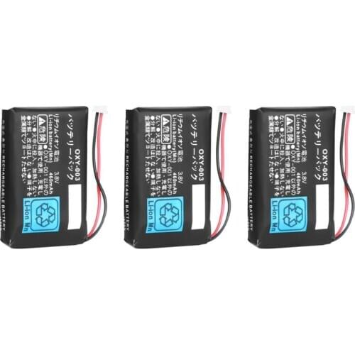 3pcs 460mAh 3.8V Lithium-ion Battery replacment for Nintendo GBM Game Boy Micro rechargeable li-ion batteries