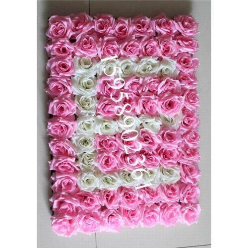 SPR Free Shipping 60*40cm pink Artificial silk rose flower wall wedding background lawn/pillar flower home market decoration
