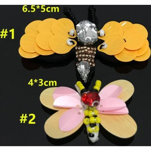 Dragonfly Applique Applications for Clothes Beaded Applique Beads Patch Clothing Applications