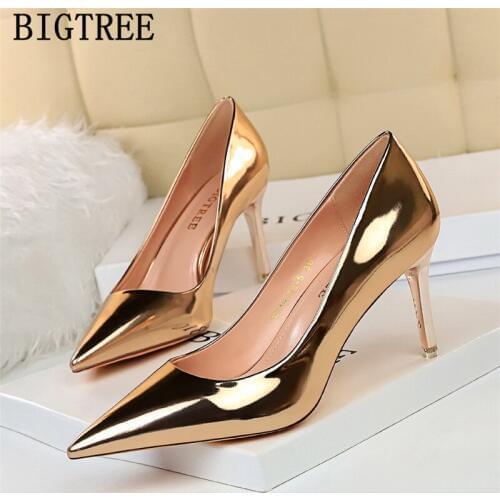 Sexy heels bigtree shoes woman elegant fetish high heels stiletto 43 office shoes women fashion female shoes woman high heel