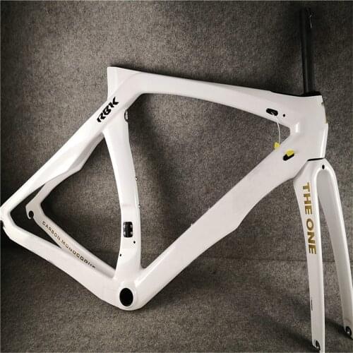 In stock White color RB1K THE ONE Carbon Road Bike Frame Gold logo glossy bb86