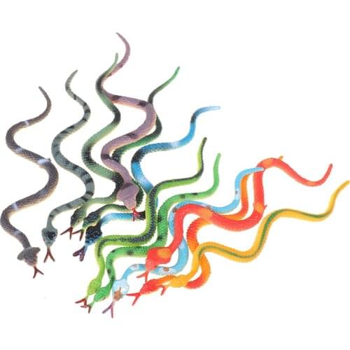 12Pcs High Simulation Toy Plastic Snake Model Funny Scary Snake Kids Gag Prank Funny Favor Toys Halloween Prank Prop For Decor