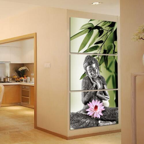 3 Panel Hotoke Budda Buddyzm Obraz Olejny Obraz Bed Room Unframed Cuadros FX018